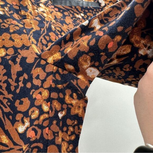 Anthropologie The Essential Slim Autumn Floral Print Trouser Pants Sz 8 - Picture 7 of 15